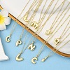 1Pc Initial Letter Brass Pendant Necklaces NJEW-YW0001-24M-5