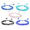 Glass Round Braided Bead Bracelets BJEW-JB09693-1