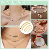 50Pcs 5 Styles Brass Textured Curved Tube Beads KK-PH0013-33-5