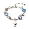 Heart Angel Clover Flowers European Bracelet for Teen Girl Women BJEW-JB06849-03-1