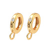 Brass Micro Pave Clear Cubic Zirconia Tube Bails KK-H532-42G-1