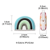 6Pcs 6 Colors Food Grade Eco-Friendly Silicone Focal Beads SIL-YW0001-04G-4