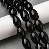Natural Black Onyx Beads Strands G-F801-F02-04-1