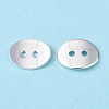 Brass Button Clasps KK-G080-S-1