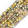 Synthetic Moonstone Beads Strands G-P528-J01-12-1