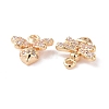 Brass Micro Pave Clear Cubic Zirconia Charms X-KK-G418-11G-3