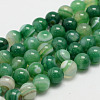 Natural Striped Agate/Banded Agate Bead Strands X-G-K155-B-6mm-08-1