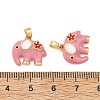 Brass Enamel Pendants KK-T001-04G-B-3