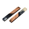 Transparent Resin & Walnut Wood Big Pendants RESI-N025-034-C01-5