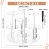 7-Tier Flat Round Acrylic Minifigures Organizer Display Risers ODIS-WH0038-44A-2