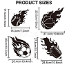 4Pcs 4 Styles Sport Ball PET Hollow Out Drawing Painting Stencils DIY-MA0004-14-2