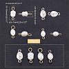  40Pcs 4 Style Natural Cultured Freshwater Pearl Beads Links Connectors FIND-NB0002-11-5