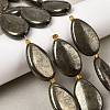 Natural Pyrite Beads Strands G-Z131-B01-02-1