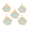 Real 18K Gold Plated Brass Micro Pave Cubic Zirconia Charms ZIRC-L100-085G-05-1