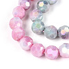Anti-Tarnish Electroplate Glass Beads Strands EGLA-T021-8mm-15-06-3