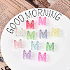 UV Plating Transparent Acrylic European Beads OACR-M027-02M-1