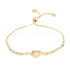 Knot Rack Plating Brass Box Chain Slider Bracelets BJEW-S148-01G-1