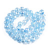 Transparent Electroplate Glass Beads Strands EGLA-N006-077B-2