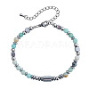Natural Amazonite & Stainless Steel Beaded Bracelets for Women LS-ID8226-6-1