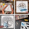 Large Plastic Reusable Drawing Painting Stencils Templates DIY-WH0202-454-4
