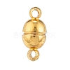 Round Brass Magnetic Clasps with Loops KK-D331-G-NF-3