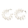 Brass Spiral Laid Stud Earrings for Women LS-EJEW-A121-21S-3
