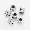 304 Stainless Steel Large Hole Letter European Beads STAS-H428-01AS-T-1