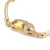 Golden Tone Brass Link Bracelets BJEW-L639-14E-2