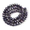 Electroplate Glass Beads Strands EGLA-A044-P8mm-B11-3