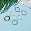 Natural Gemstone Beads Stretch Rings RJEW-JR00319-4