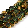 Electroplate Transparent Glass Beads Strands EGLA-G037-02A-HP04-1