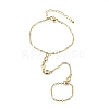 Brass Micro Pave Cubic Zirconia Mittens Bracelets BJEW-C156-01G-03-4