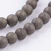 Natural Pyrite Beads Strands G-P303-03-4mm-16-3