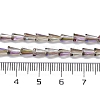 Transparent Electroplate Glass Beads Strands EGLA-H107-02A-HR01-2