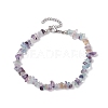 Natural Gemstone Beads Anklets AJEW-AN00583-02-1