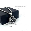 Men's 304 Stainless Steel Moon Star Pendant Punk Vintage Necklaces LK3922-6