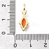 Brass Glass Pendants KK-U061-20G-04-3