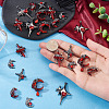 24Pcs 6 Styles Alloy Resin Pendants FIND-TA0009-58-6