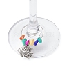 Fish Alloy Wine Glass Charms AJEW-JO00225-3