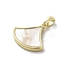 Brass Pave Shell Pendants KK-I708-14F-G-2