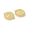 Rack Plating Brass Cubic Zirconia Saint Benedict Connector Charm KK-C084-01G-G-2