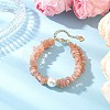 Natural Sunstone Chip Beaded Bracelets for Women BJEW-JB12306-03-1