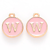 Golden Plated Alloy Enamel Charms ENAM-S118-07W-1