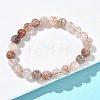 Natural Rutilated Quartz Round Beads Stretch Bracelets for Women BJEW-Z158-03D-03-2
