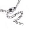 304 Stainless Steel Two-tiered Pendant Necklaces NJEW-H497-01-3