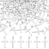 100PCS Cross Tibetan Style Alloy Pendants TIBEP-UN0001-10-1