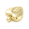 Rack Plating Brass Micro Pave Clear Cubic Zirconia Pendants KK-A208-04G-01-2