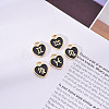 Light Gold Plated Alloy Enamel Pendants ENAM-R055-05B-9