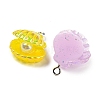 Iridescent Color Resin Pendants RESI-H151-03-2