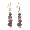 Natural Amethyst Chip Beaded Dangle Earrings EJEW-JE04788-05-1